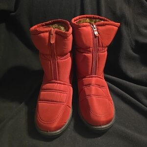 Cozy Red Kids Snow Boots
